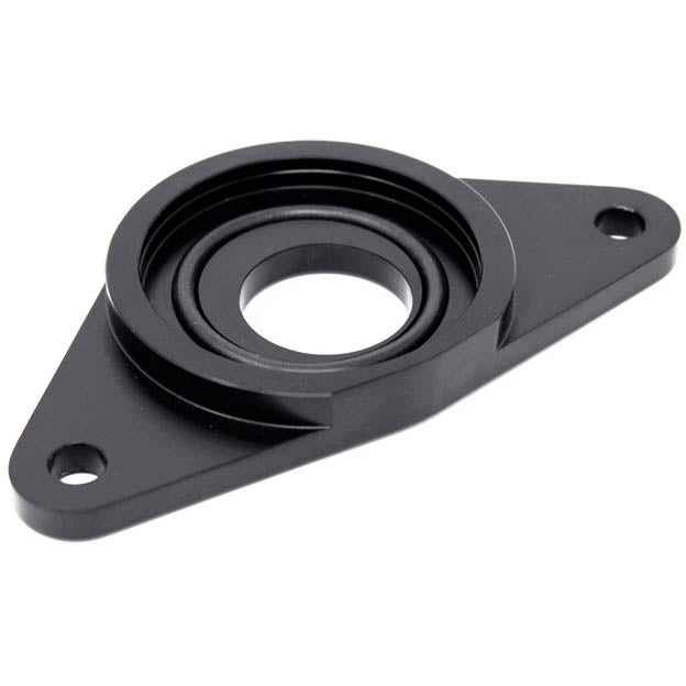 Torque Solution BOV Adapter Flange For HKS (Black), 2002-2007 WRX & 2004-2021 STi