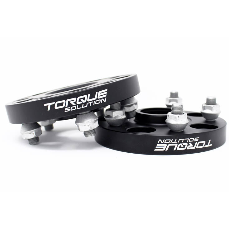 Torque Solution Forged Aluminum Wheel Spacer 56mm Hub 5x114.3 - 25mm, 2005-2021 STi & 2015-2021 WRX - Angle 2