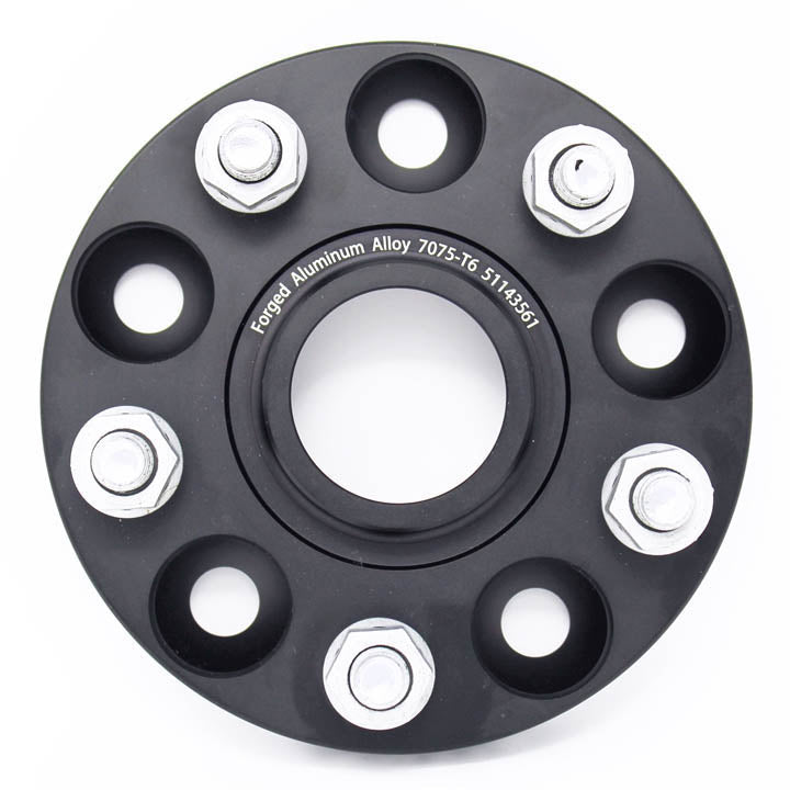 Torque Solution Forged Aluminum Wheel Spacer 56mm Hub 5x114.3 - 25mm, 2005-2021 STi & 2015-2021 WRX - Angle 3