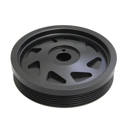 Torque Solution Lightweight Crank Pulley (Black), 2015-2021 WRX & 2013-2020 BRZ/FR-S/86