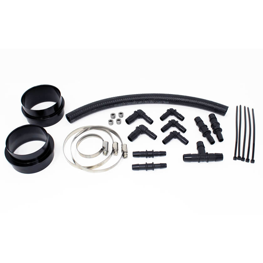 Torque Solution Silicone Turbo Inlet Hose Black (Recirc), 2002-2007 WRX & 2004-2021 STi - Angle 3