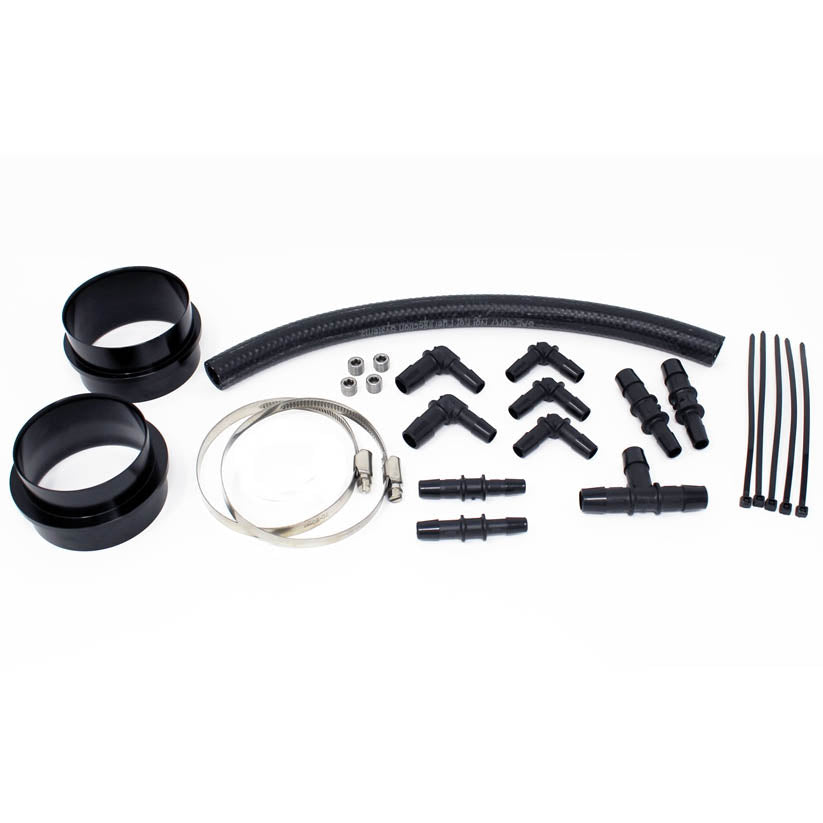 Torque Solution Silicone Turbo Inlet Hose (Non-Recirc, Black), 2002-2007 WRX & 2004-2021 STi - Angle 3