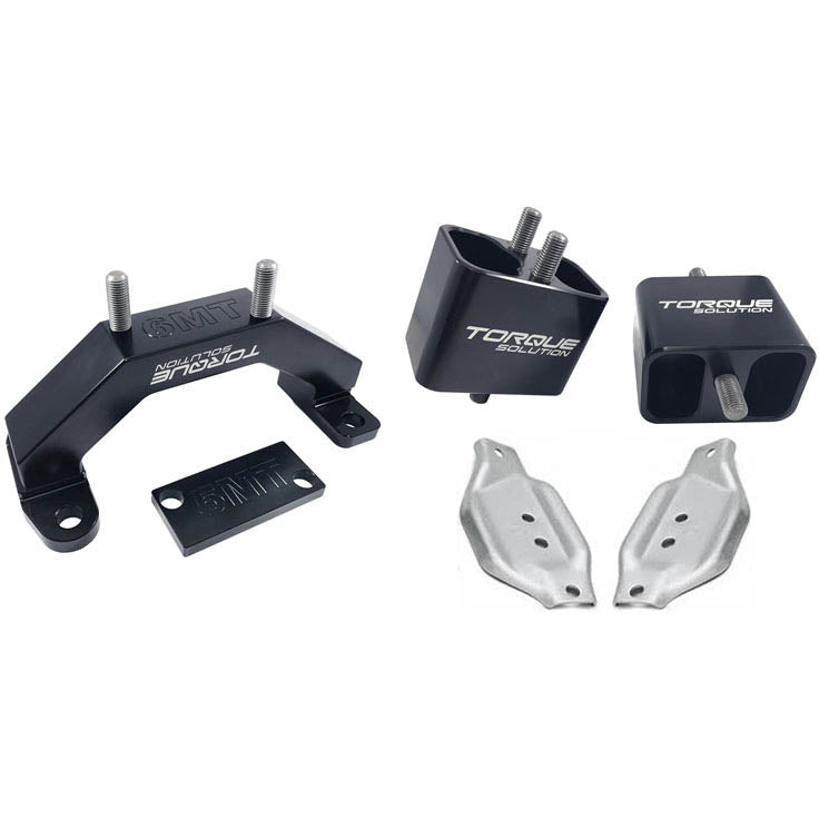 Torque Solution Solid Billet Engine & Transmission Mounts w/ Plates, 2002-2014 WRX & 2004-2021 STi