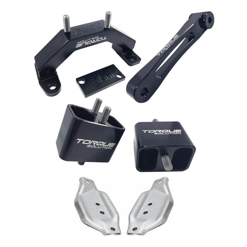Torque Solution Solid Engine, Trans & Pitch Mount Kit w/ Mount Plates, 2002-2014 WRX & 2004-2021 STi