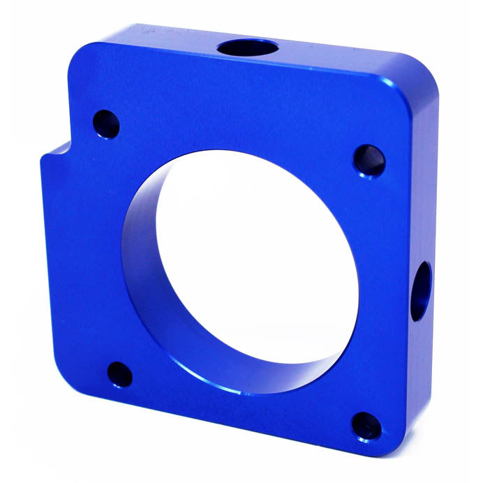 Torque Solution Throttle Body Spacer (Blue), 2006-2014 WRX & 2004-2021 STi