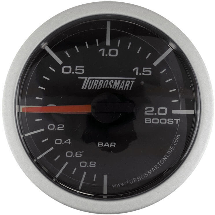 Turbosmart Boost Gauge, Metric (52mm, -100kPa-+200kPa) - Angle 3