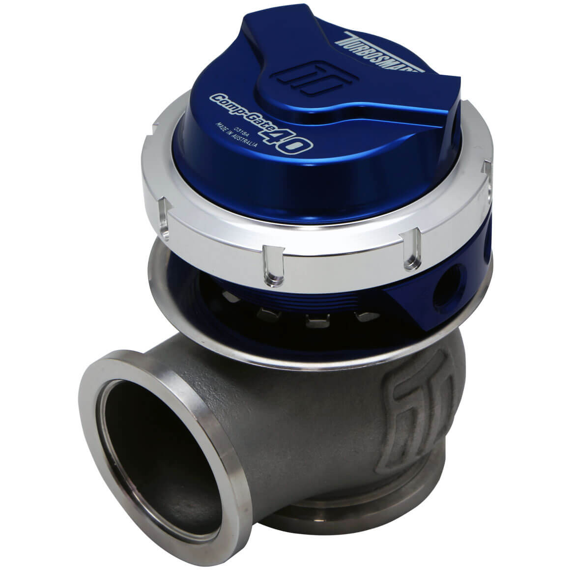 Turbosmart CompGate40 External Wastegate (40mm, Gen V, 14psi, Blue)