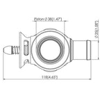 Turbosmart Dual Port BOV (Black), 2015-2021 WRX - Angle 2