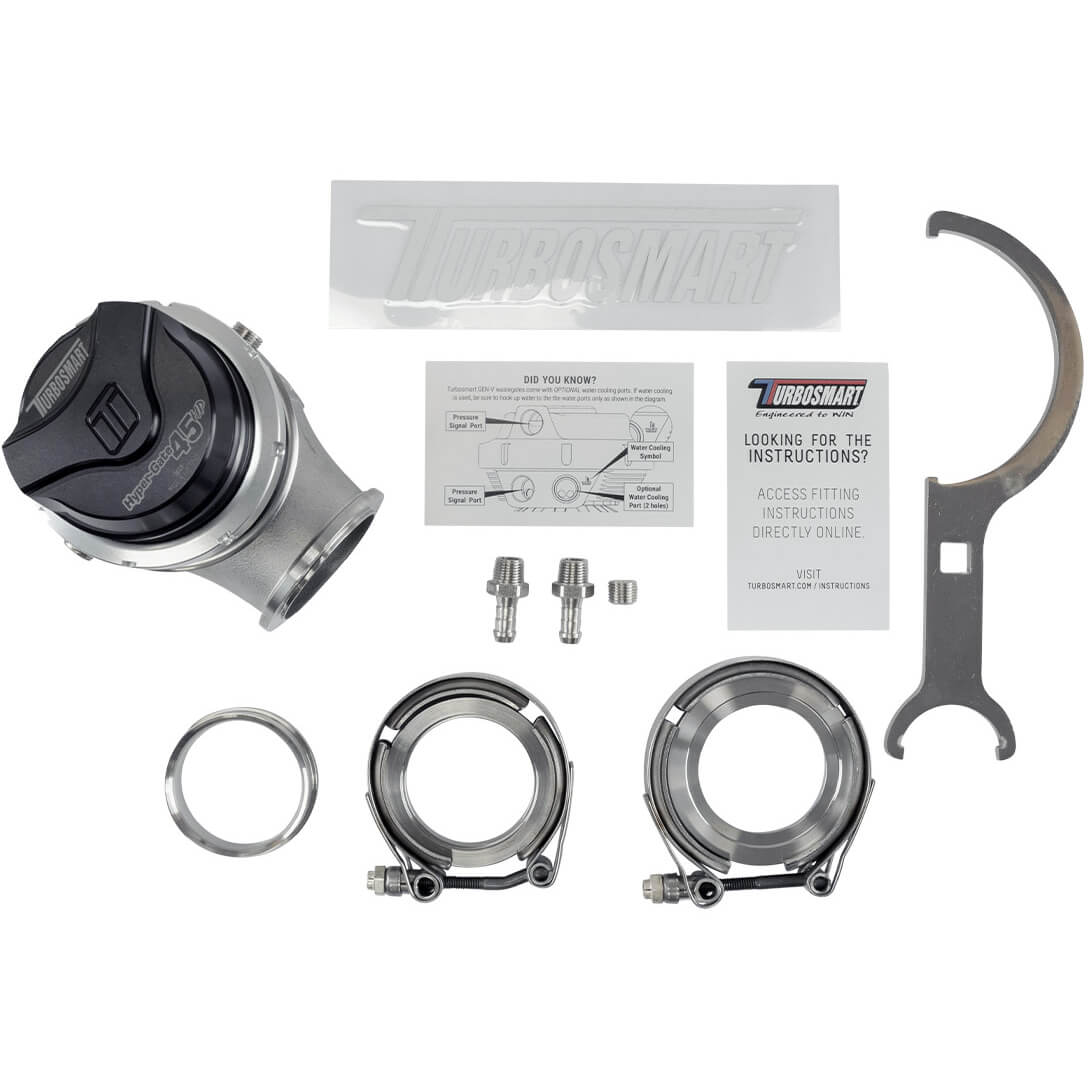 Turbosmart Gen-V WG45HP Hyper-Gate45 40psi (Black) - Angle 2