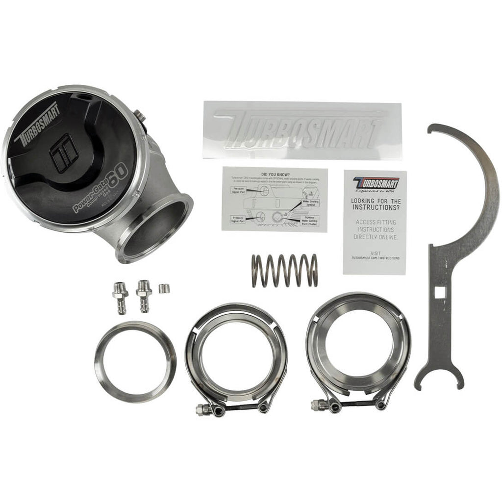 Turbosmart Gen-V WG60CG Power-Gate60 Compressed Gas 5psi (Black) - Angle 2