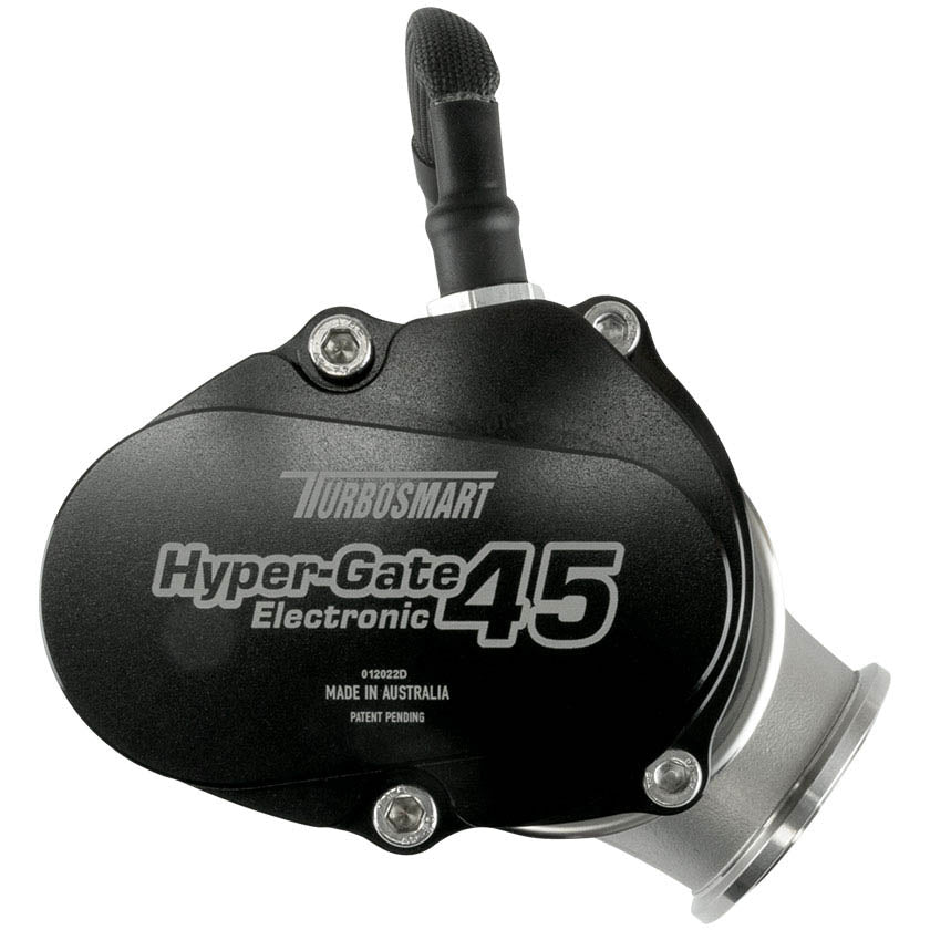 Turbosmart HyperGate 45mm Electronic External Wastegate (Gen V, Black) - Angle 3