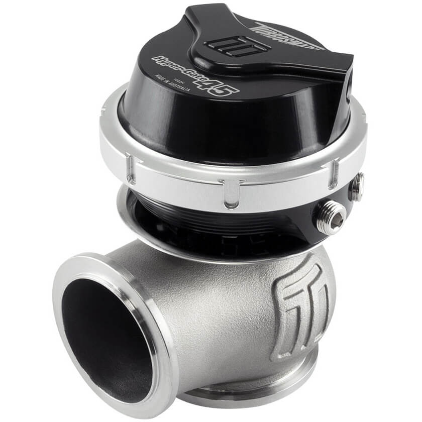 Turbosmart HyperGate 45mm External Wastegate (14 psi, Gen V, Black) - Angle 5