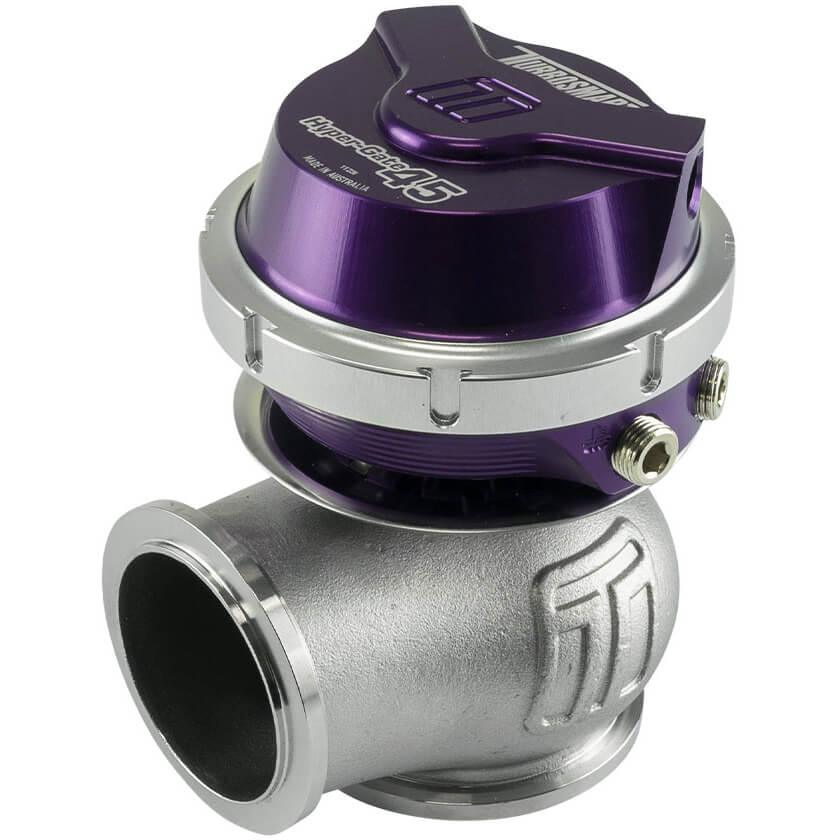 Turbosmart HyperGate 45mm External Wastegate (14psi, Gen V, Purple) - Angle 5