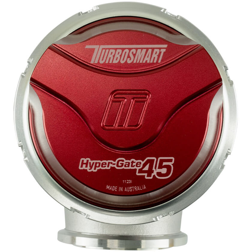 Turbosmart HyperGate 45mm External Wastegate (14psi, Gen V, Red) - Angle 3