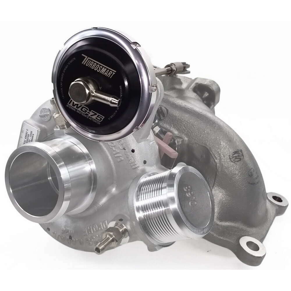 Turbosmart IWG75 Internal Wastegate Actuator (7 PSI, Black), 2015+ Mustang EcoBoost - Angle 2