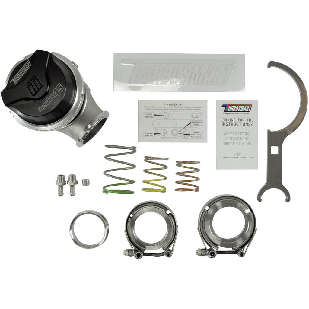 Turbosmart Wastegate WG45M Hyper-Gate45 Motorsport 14psi (Black) - Angle 2