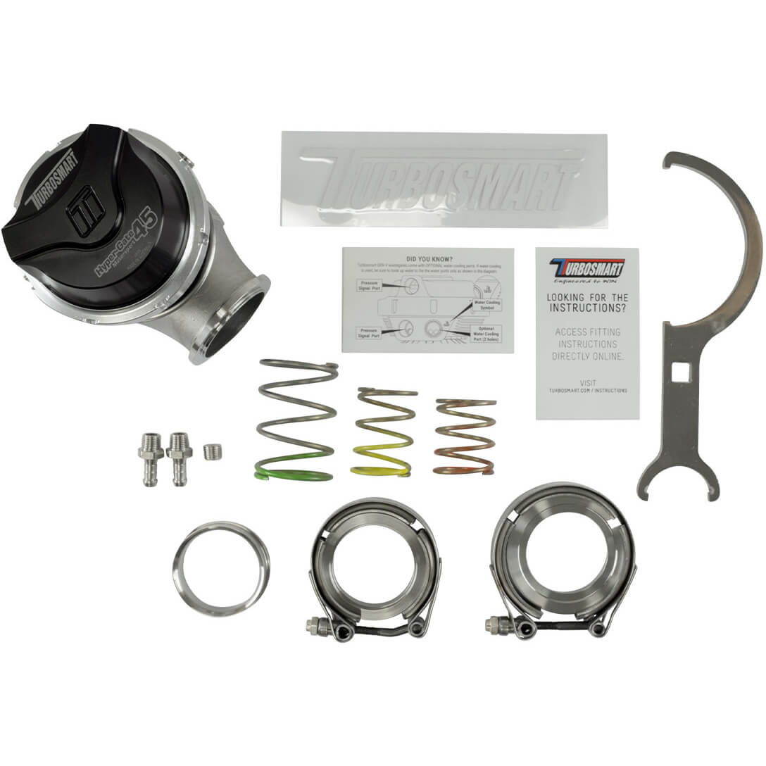 Turbosmart Wastegate WG45M Hyper-Gate45 Motorsport 14psi (Black) - Angle 2