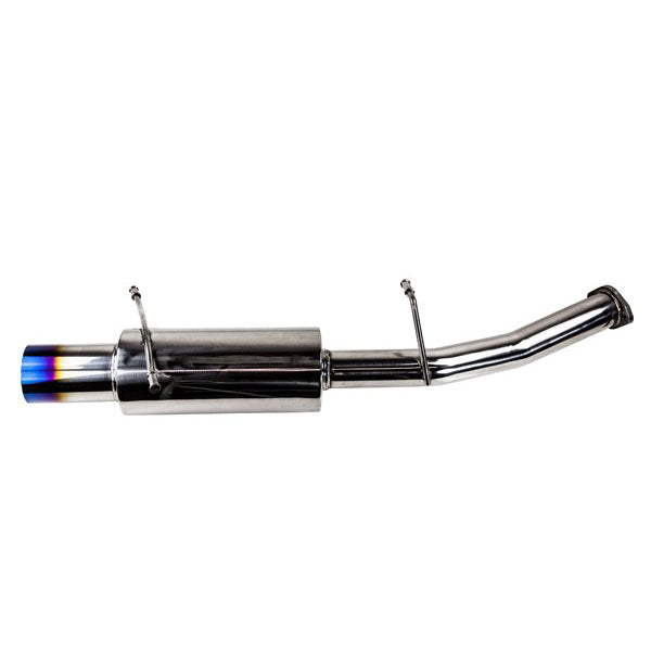 TurboXS V2 RFL-Ti Axle Back Muffler w/ 4.5in Tip, 2002-2007 WRX & STi - Angle 2