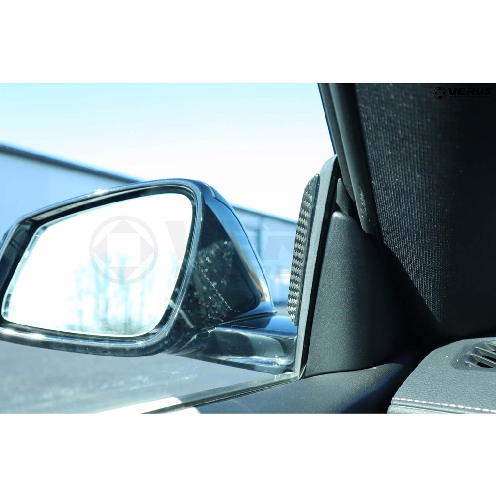 Verus Carbon Fiber Anti-Buffeting Wind Deflector, 2020-2022 GR Supra - Angle 3