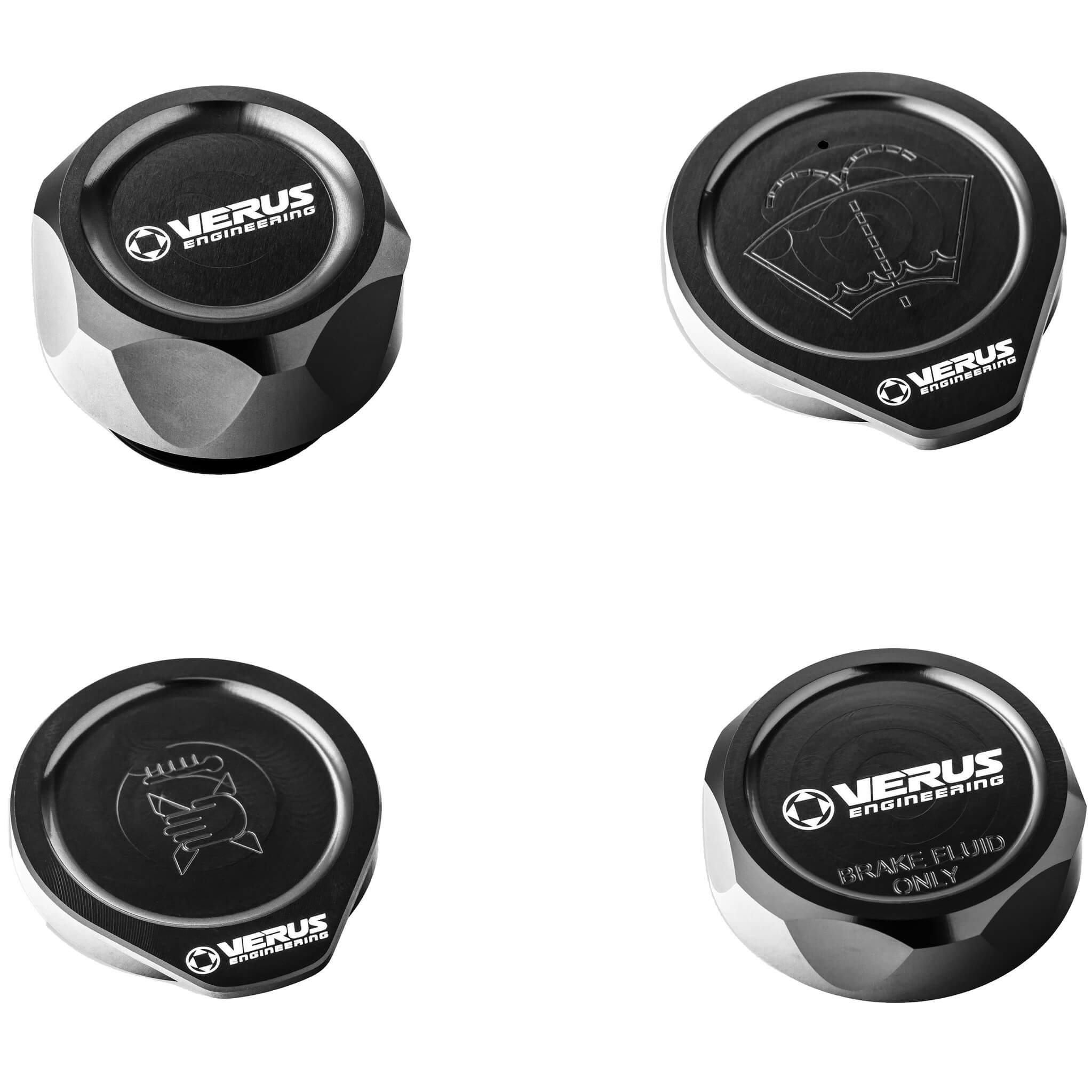 Verus Engine Bay Cap Kit w/ FHS Style Oil Cap, 2008-2014 WRX & STi