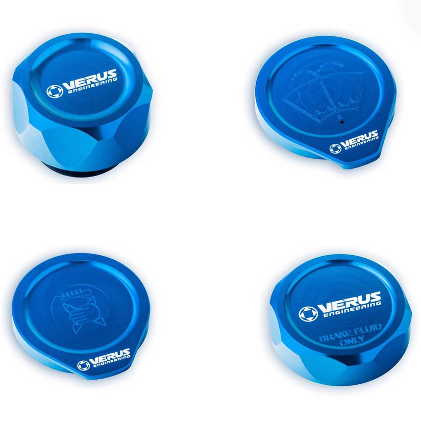 Verus Engine Bay Cap Kit w/ FHS Style Oil Cap, 2015-2021 WRX & 2013-2020 BRZ/FR-S/86