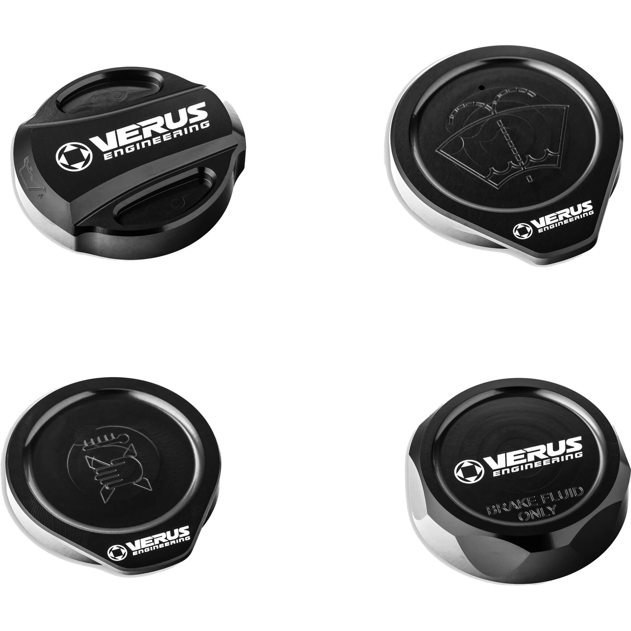 Verus Engine Bay Cap Kit w/ RLA Style Oil Cap, 2008-2014 WRX & STi