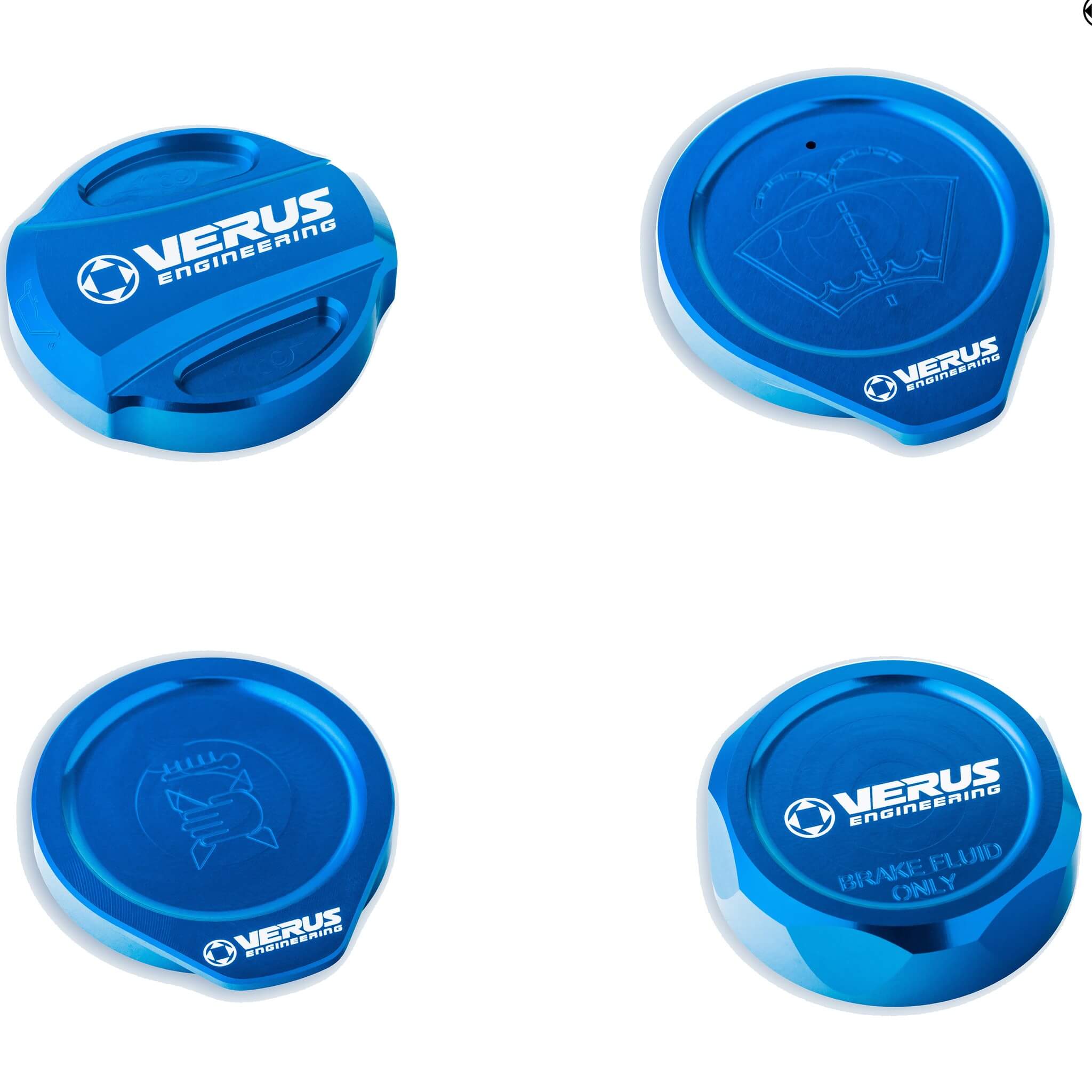 Verus Engine Bay Cap Kit w/ RLA Style Oil Cap, 2008-2014 WRX & STi