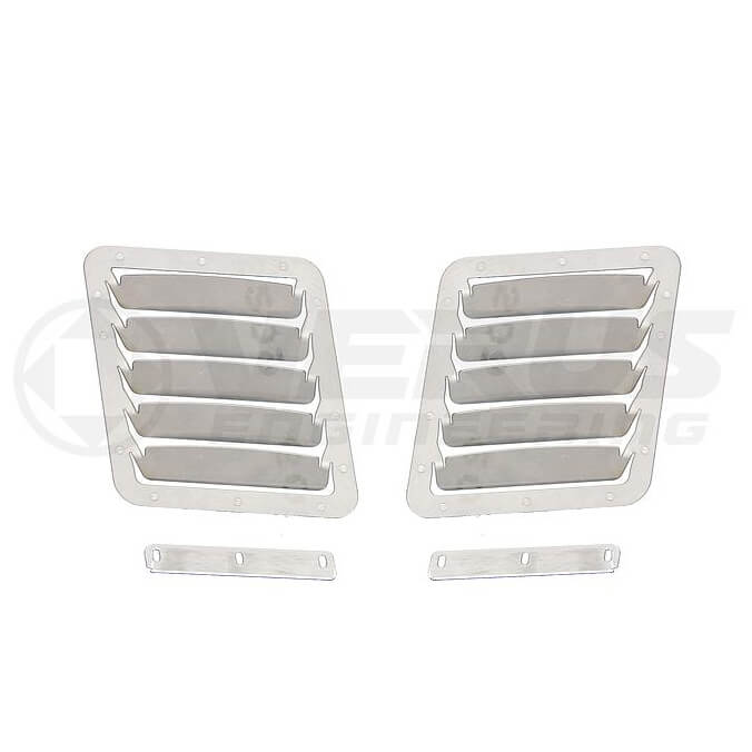 Verus Hood Louver Kit (Bare Aluminum), 2015-2021 WRX & 2015-2021 STi