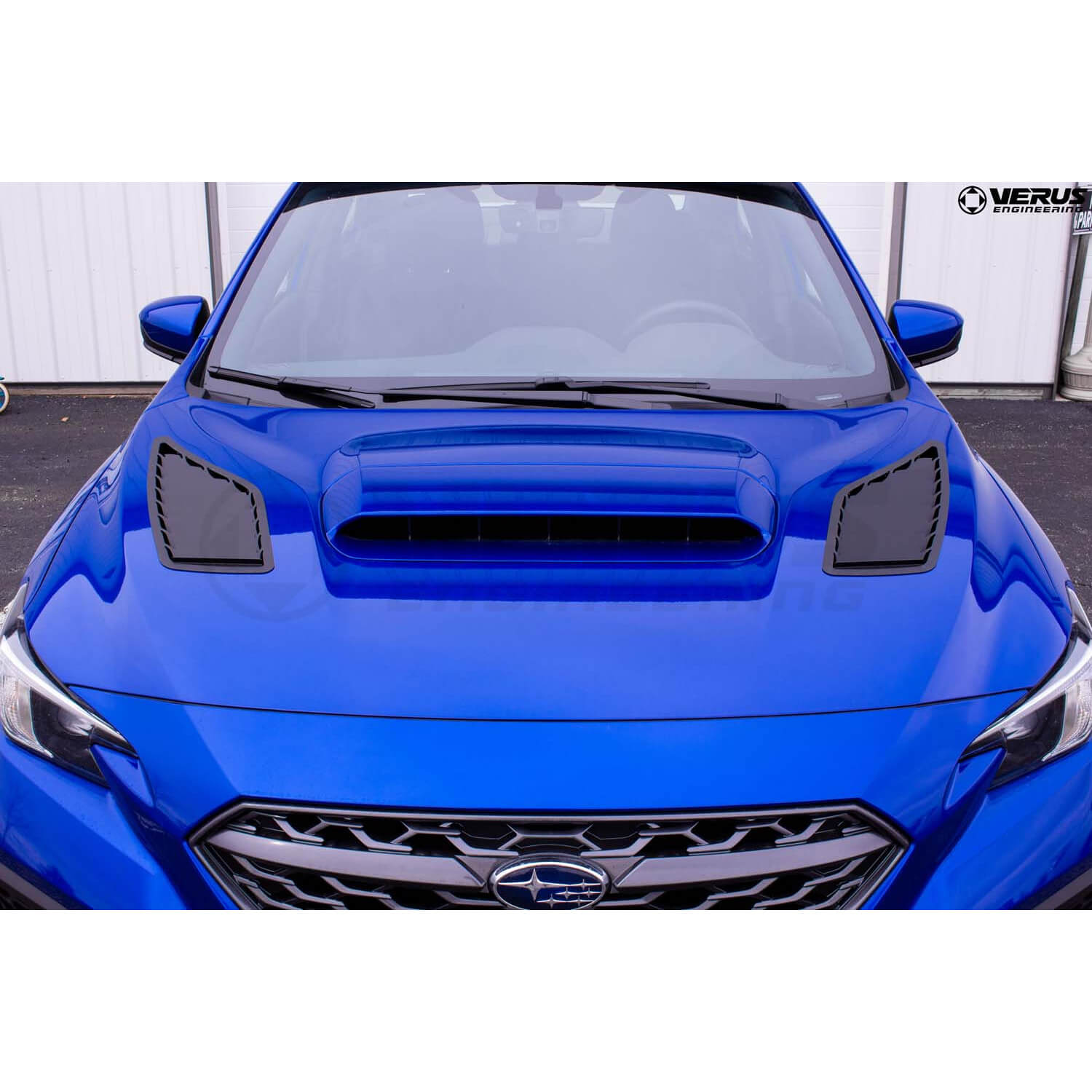 Verus Hood Louver Kit (Bare Aluminum), 2022-2025 WRX - Angle 2