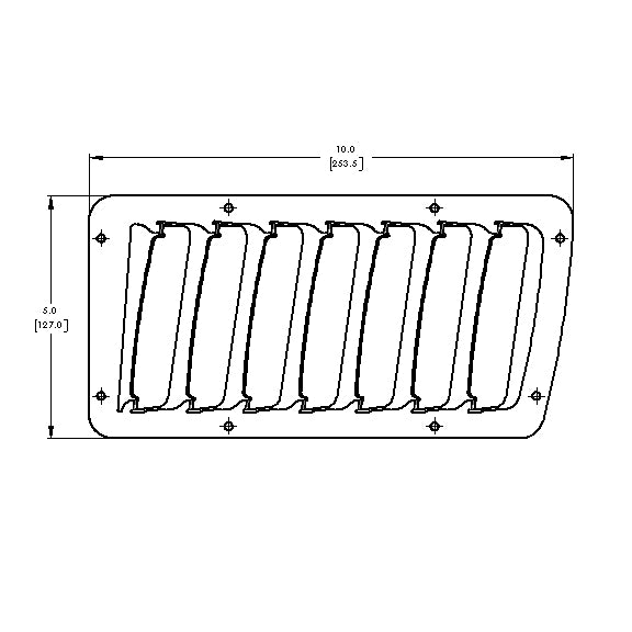 Verus Hood Louver Kit, Large Louvers Only (Bare Aluminum), 2013-2020 BRZ/FR-S/86 - Angle 4