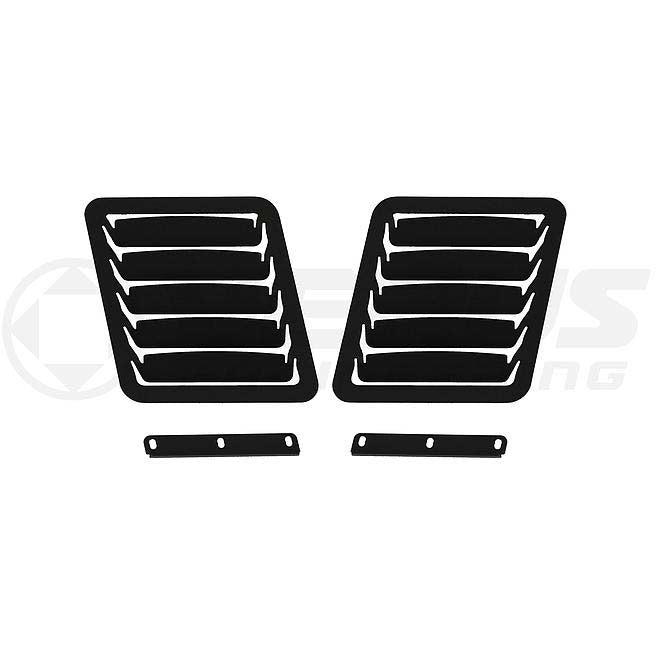 Verus Hood Louver Kit (Powder Coated Black), 2015-2021 WRX & 2015-2021 STi