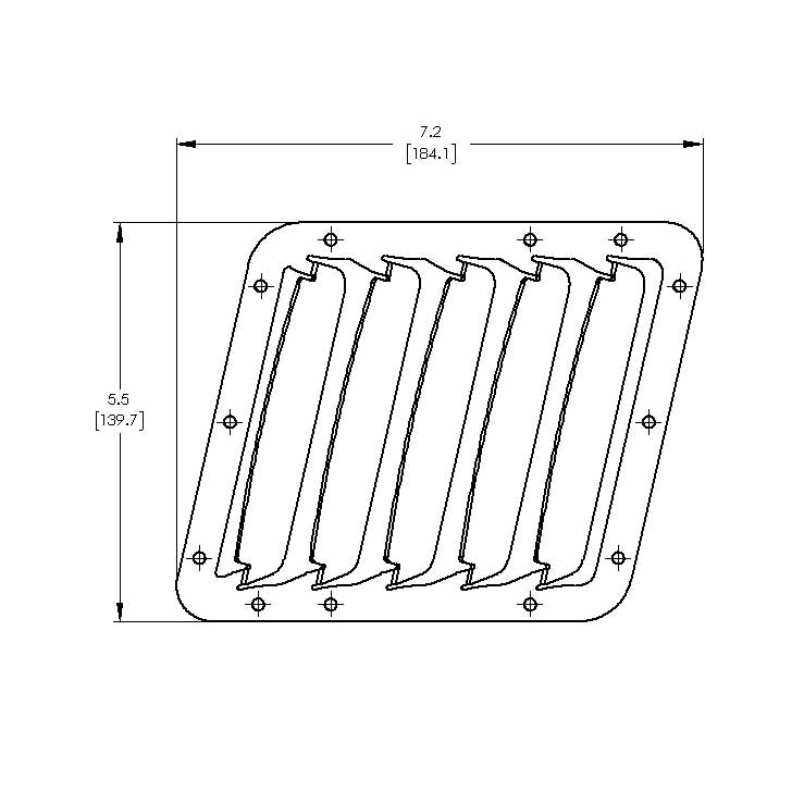 Verus Hood Louver Kit (Powder Coated Black), 2015-2021 WRX & 2015-2021 STi - Angle 5