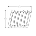 Verus Hood Louver Kit (Powder Coated Black), 2015-2021 WRX & 2015-2021 STi - Angle 5