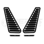 Verus Hood Louver Kit (Powder Coated Black), 2003-2007 350Z