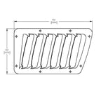 Verus Hood Louver Kit, Small Louvers Only (Bare Aluminum), 2013-2020 BRZ/FR-S/86 - Angle 3