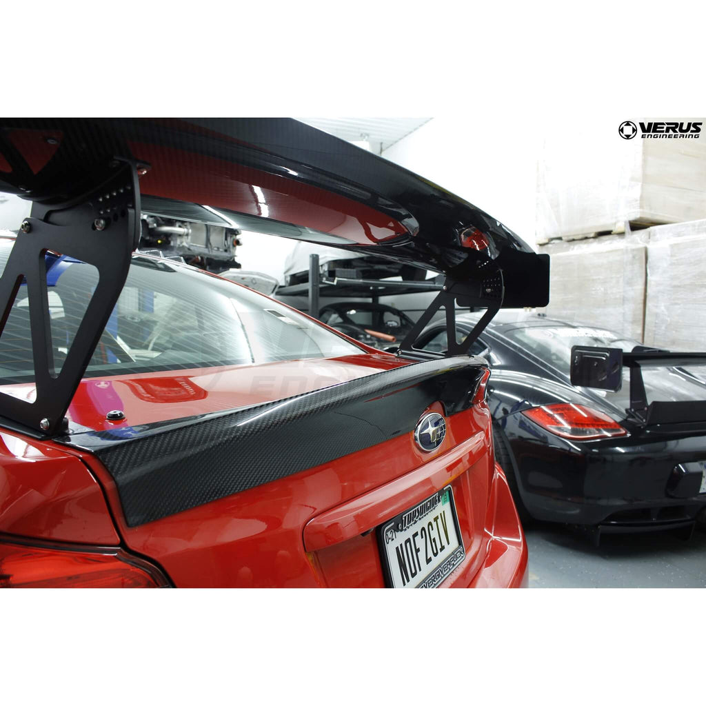 Verus Rear Ducktail Spoiler, High Gloss Finish, 2015-2021 WRX - Angle 7