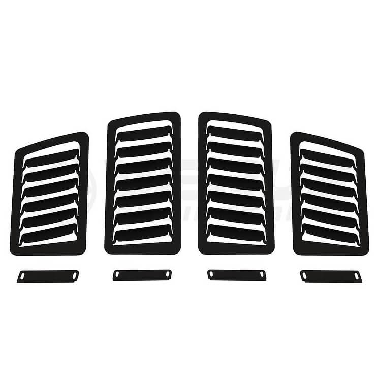 Verus Slanted Hood Louver Kit, Powder Coated Black, 2013-2020 BRZ/FR-S/86