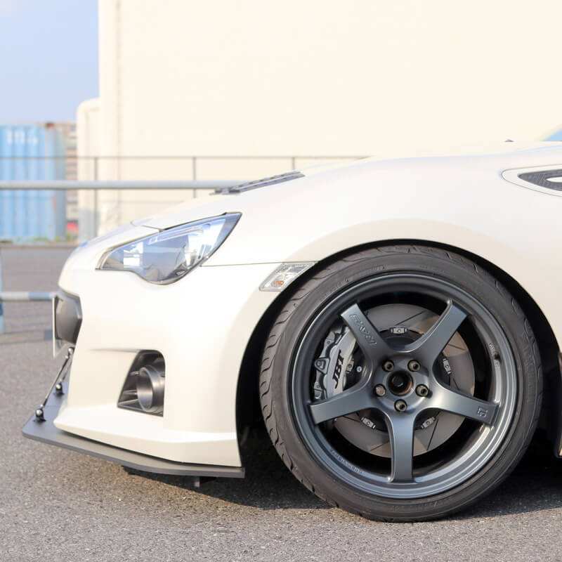 Verus Two Piece Front Splitter, Includes Splitter Tie Kit, 2013-2020 BRZ/FR-S/86 - Angle 3