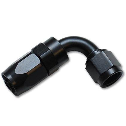 Vibrant AN Hose End Fitting (90 Degree, -8AN, Black)