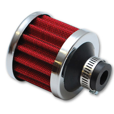 Vibrant Crankcase Breather Filter w/ Chrome Cap
