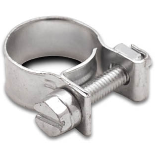 Vibrant Inj Style Mini Hose Clamps 14-16mm clamping range Pack of 10 Zinc Plated Mild Steel