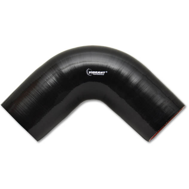 Vibrant Silicone 90 Degree Elbow Coupler (3in I.D. x 8in Leg Length) Black