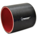 Vibrant Silicone Straight Coupler (1.75in I.D. x 3in Long) Black