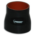 Vibrant Silicone Transition Coupler (1.5in I.D. x 2in I.D. x 3in Long, Black)
