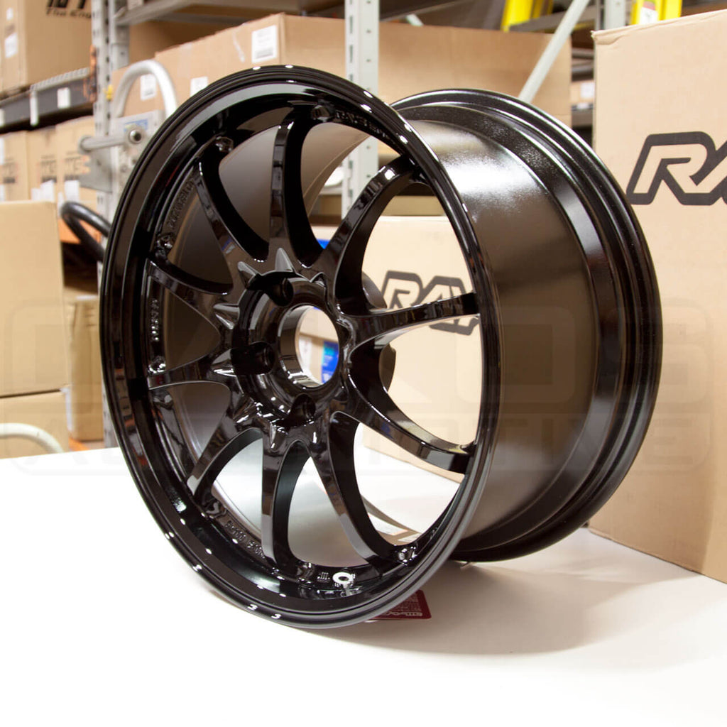 Volk Racing CE28SL Wheel - 17x9 / +45 / 5x114.3 - Gloss Black - Angle 2