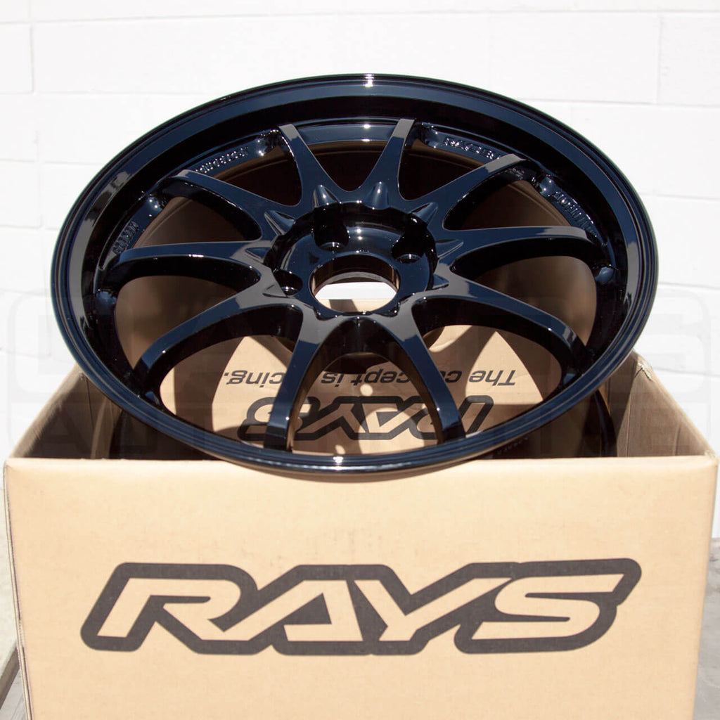Volk Racing CE28SL Wheel - 17x9 / +45 / 5x114.3 - Gloss Black - Angle 6
