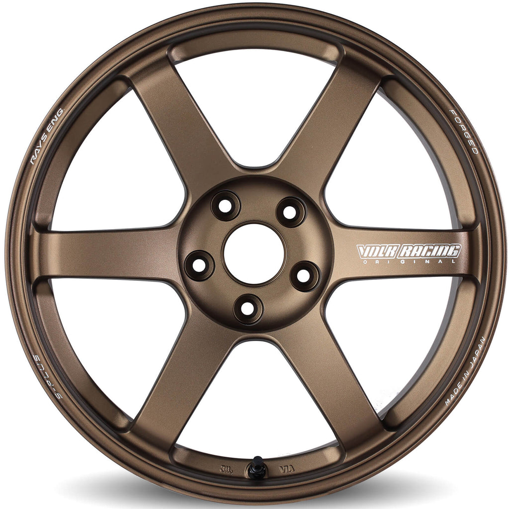 Volk Racing TE37 Saga S-Plus Wheel - 18x9.5 / +38 / 5x114.3 - Bronze - Angle 2