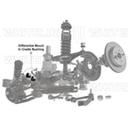 Whiteline Differential Mount Bushing Inserts, 2008-2026 WRX & 2008-2021 STi - Angle 3