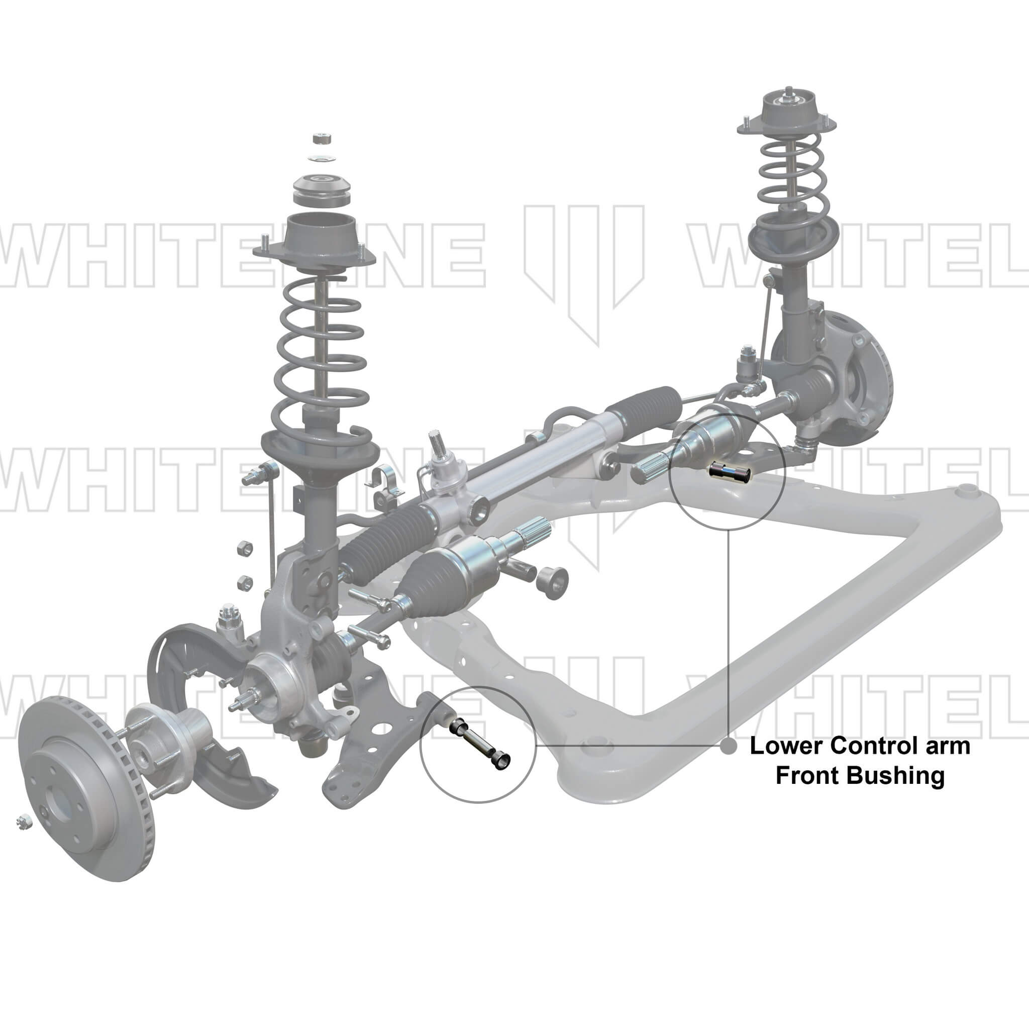 Whiteline Lower Front Control Arm Bushings Kit, 2008-2026 WRX - Angle 2