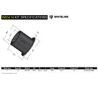 Whiteline Rear Trailing Arm Bushings (Lower, Front), 2015-2026 WRX/STi & 2013-2026 BRZ/FR-S/86 - Angle 5